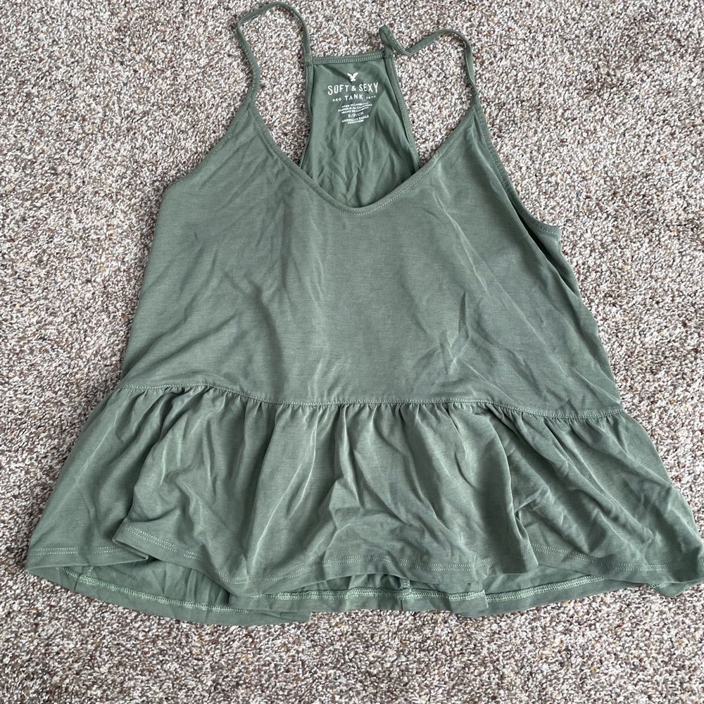 Size S American Eagle Outfitters Olive Green Tank